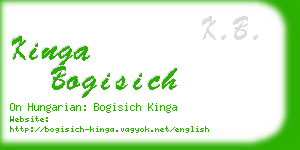 kinga bogisich business card